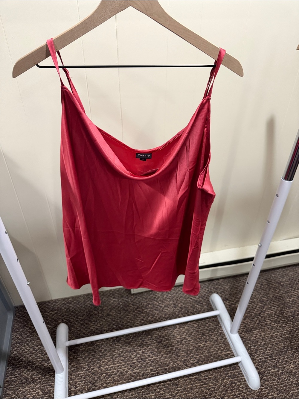 torrid Crimson Satin Cowl Camisole